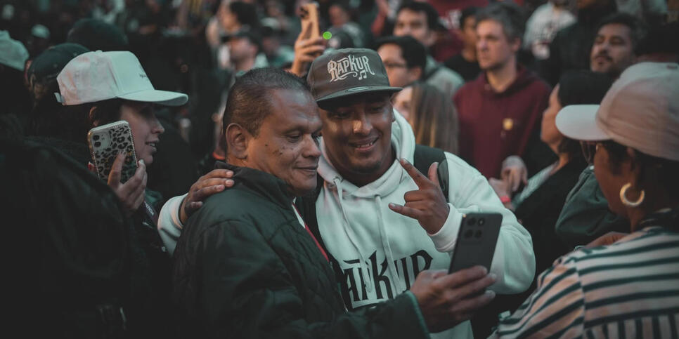 foto con el publico